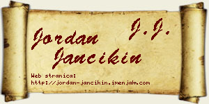 Jordan Jančikin vizit kartica